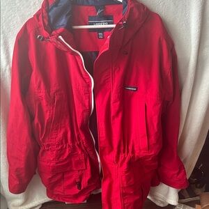 Vintage Lands' End Men's Red Jacket